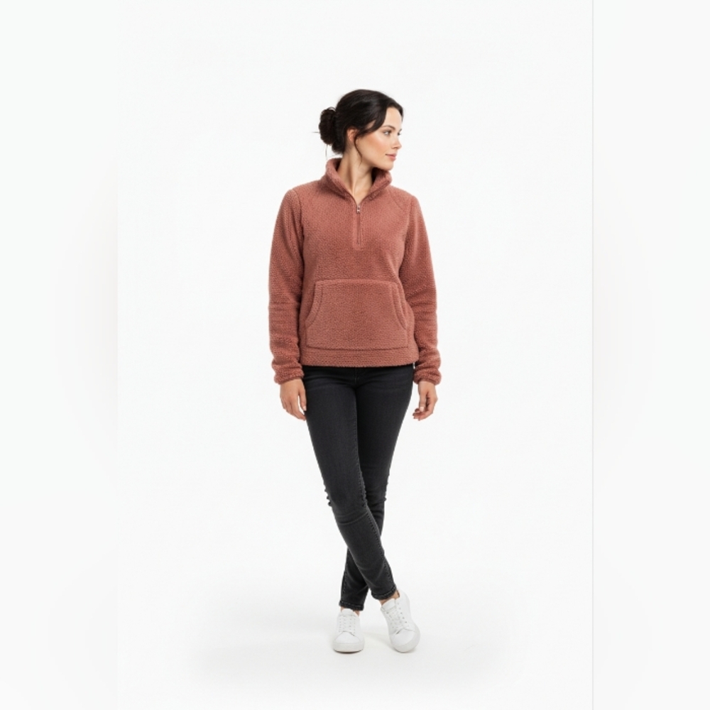 Old Navy Women's Teddy Jacket in Rust